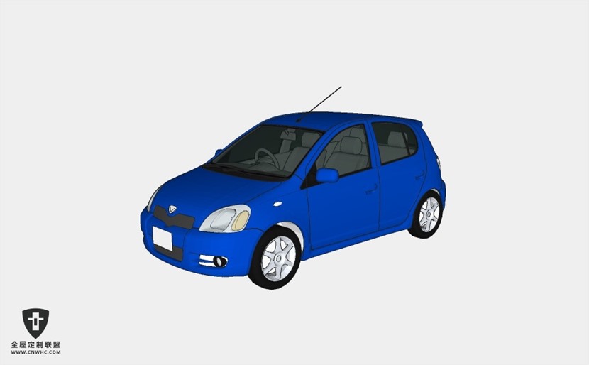 丰田汽车Toyota-Vitz-yaris两厢轿车SketchUp模型库草图大师模型下载