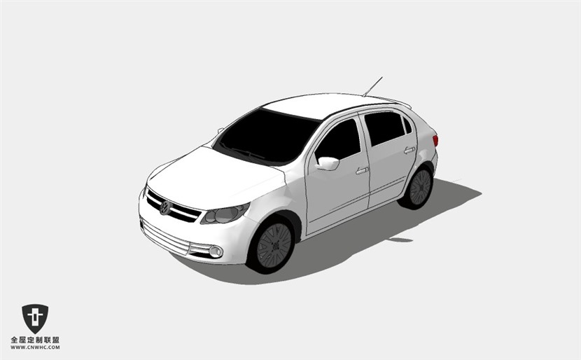 德国大众汽车VW Gol V_2运动型两厢轿车 SketchUp模型库草图大师模型下载