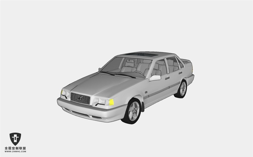 沃尔沃汽车Volvo 850轿车SketchUp模型库草图大师模型下载