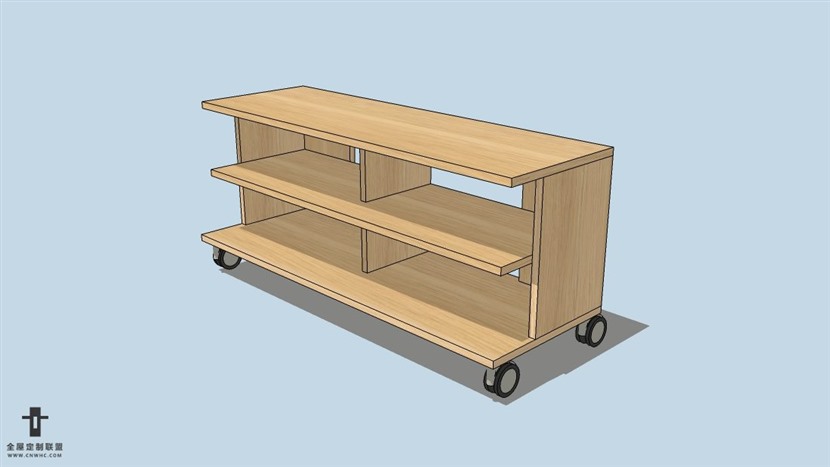 SketchUp草图大师宜家现代风格家电视柜skp模型下载-069SKP模型