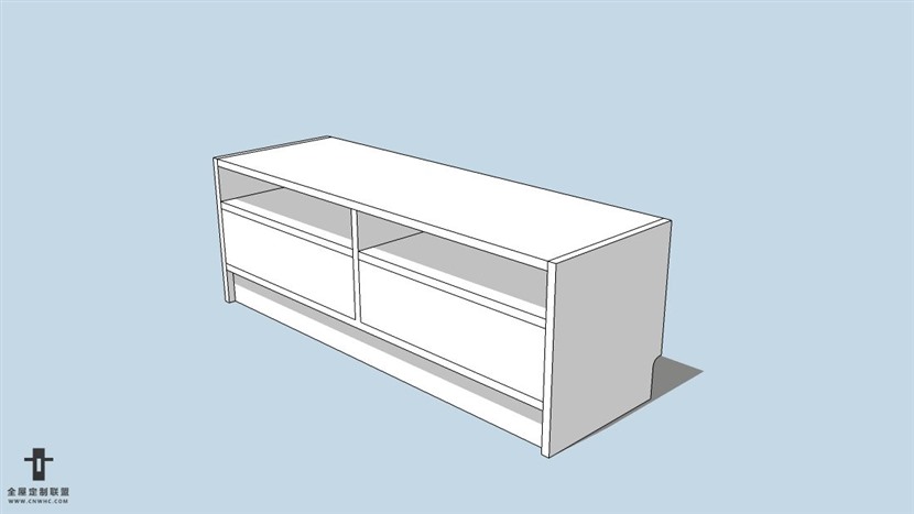 SketchUp草图大师宜家现代风格家电视柜skp模型下载-070SKP模型