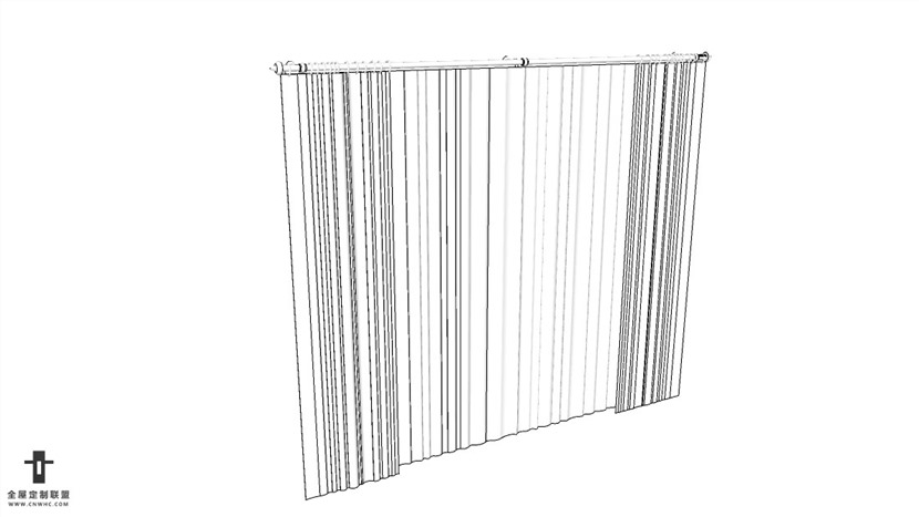 SketchUp草图大师精品布艺窗帘模型下载-259SKP模型