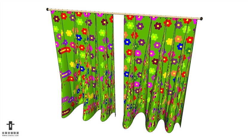 SketchUp草图大师精品布艺窗帘模型下载-273SKP模型