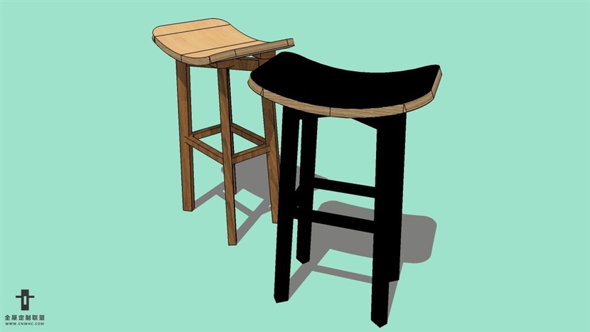 SketchUp精品吧台椅模型草图大师吧台椅子模型下载-Bar Stool-003SKP模型