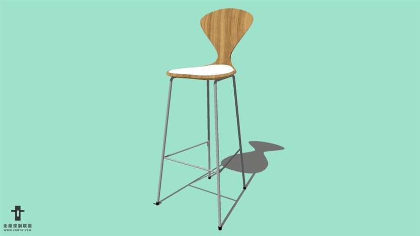 SketchUp精品吧台椅模型草图大师吧台椅子模型下载-Bar Stool-006SKP模型