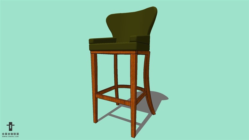 SketchUp精品吧台椅模型草图大师吧台椅子模型下载-Bar Stool-008SKP模型