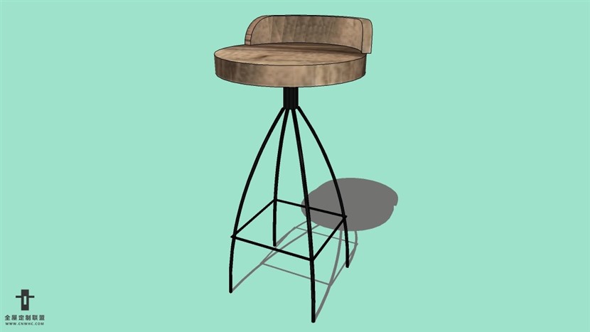 SketchUp精品吧台椅模型草图大师吧台椅子模型下载-Bar Stool-012SKP模型