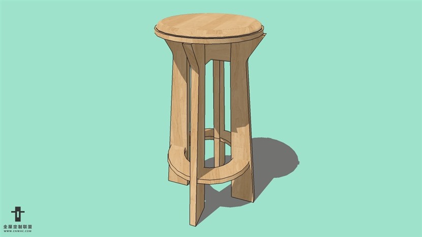 SketchUp精品吧台椅模型草图大师吧台椅子模型下载-Bar Stool-015SKP模型