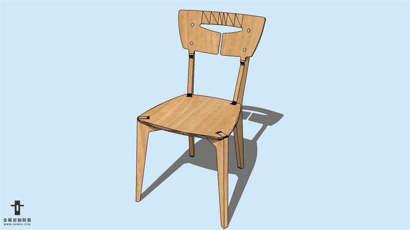 SketchUp精品无扶手椅子模型草图大师椅子模型下载-Chair-084