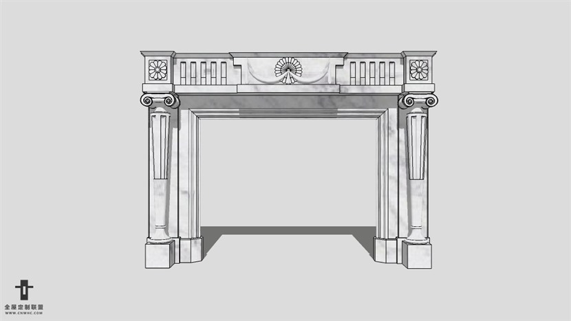 SketchUp草图大师建筑构壁炉建模型下载-010SKP模型