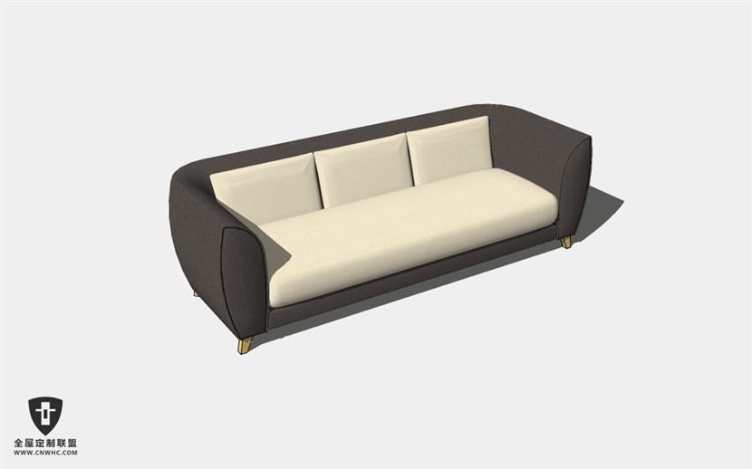 家具多人沙发SketchUp模型库草图大师模型下载Sofa-013