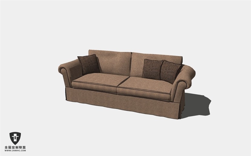 家具双人沙发SketchUp模型库草图大师模型下载Sofa-016