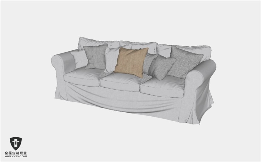 家具多人沙发SketchUp模型库草图大师模型下载Sofa-024