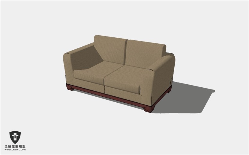 家具双人沙发SketchUp模型库草图大师模型下载Sofa-029