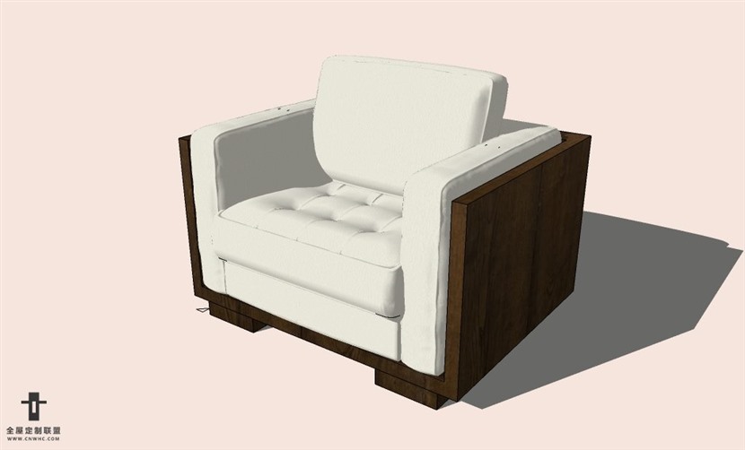 SketchUp草图大师单人沙发SU模型下载-Sofa-055SKP模型