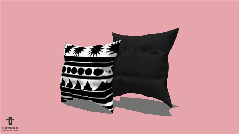 SketchUp草图大师精品布艺抱枕模型下载-pillows-080SKP模型