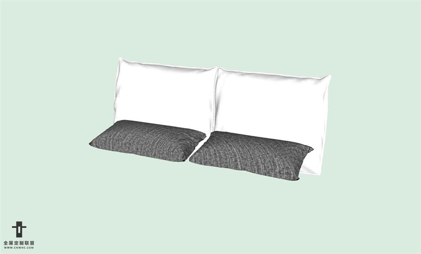 SketchUp草图大师精品布艺抱枕模型下载-pillows-402SKP模型