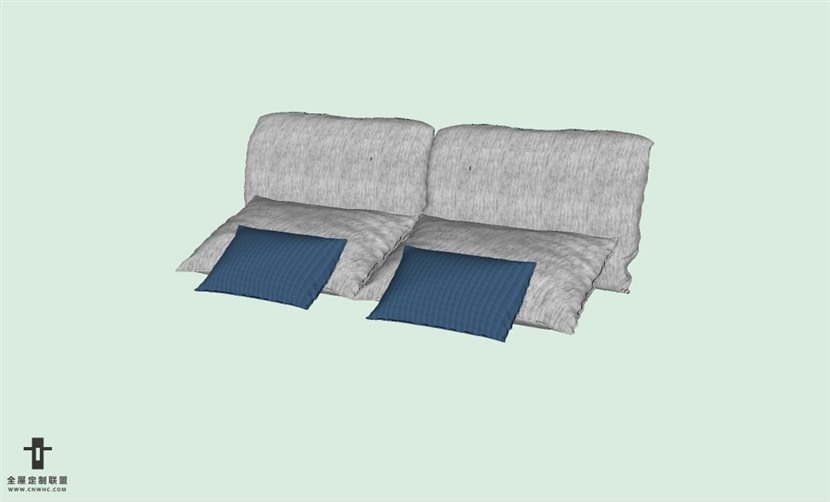 SketchUp草图大师精品布艺抱枕模型下载-pillows-408SKP模型