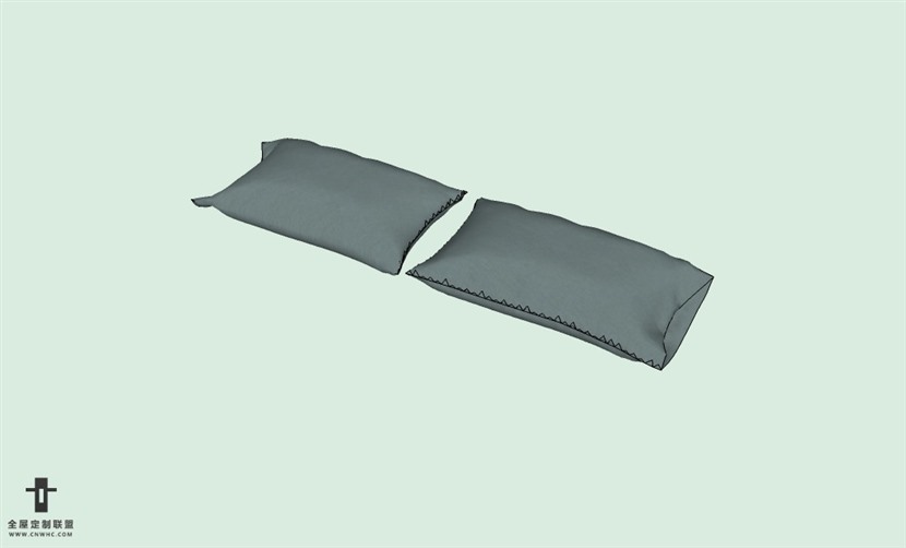 SketchUp草图大师精品布艺抱枕模型下载-pillows-410SKP模型