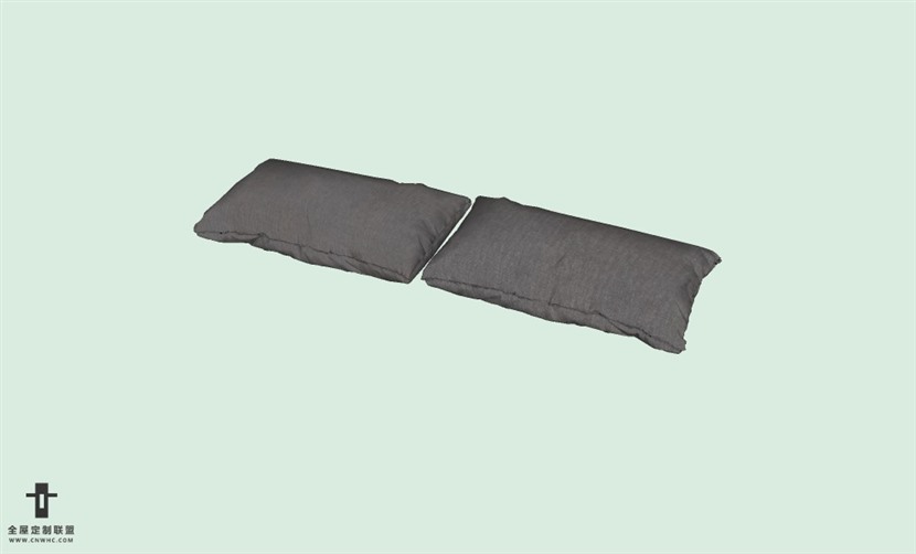 SketchUp草图大师精品布艺抱枕模型下载-pillows-412SKP模型