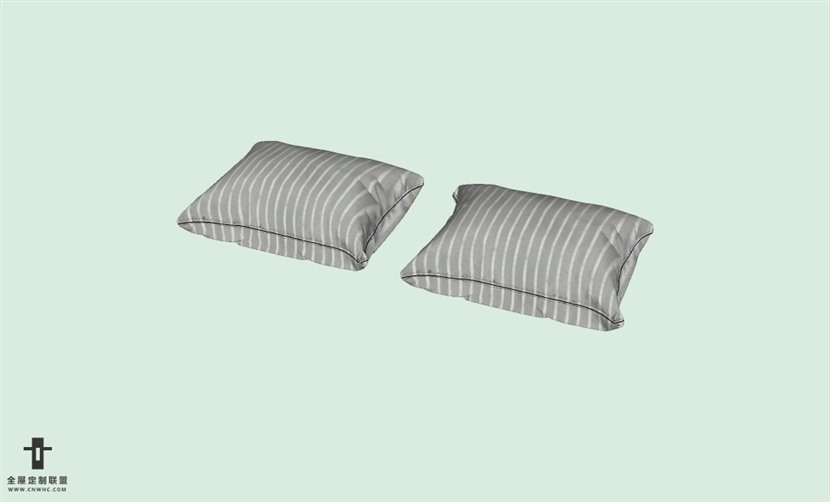 SketchUp草图大师精品布艺抱枕模型下载-pillows-413SKP模型