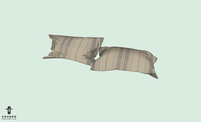 SketchUp草图大师精品布艺抱枕模型下载-pillows-418SKP模型