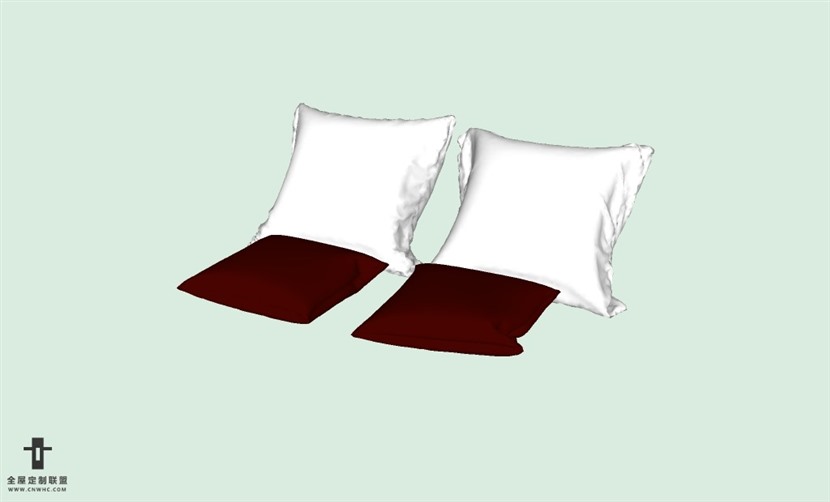 SketchUp草图大师精品布艺抱枕模型下载-pillows-426SKP模型