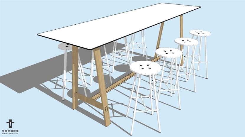 SketchUp精品桌子椅子模型草图大师桌椅组合模型下载-039SKP模型