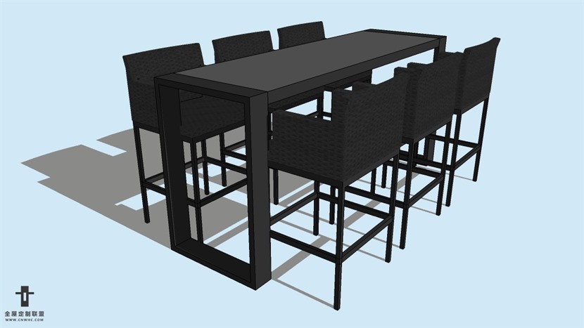 SketchUp精品桌子椅子模型草图大师桌椅组合模型下载-041SKP模型