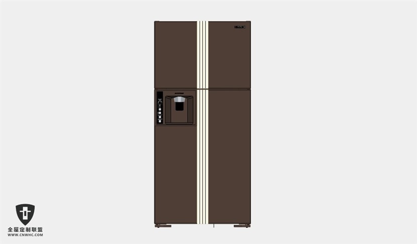 家用电器西门子双开门冰箱SketchUp模型库草图大师模型016