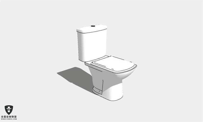 浴室卫浴设备抽水马桶坐便器SketchUp模型库草图大师模型下载027