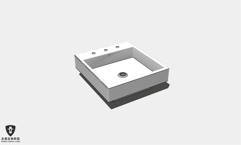 浴室卫浴洁具洗手池SketchUp模型库草图大师模型下载051