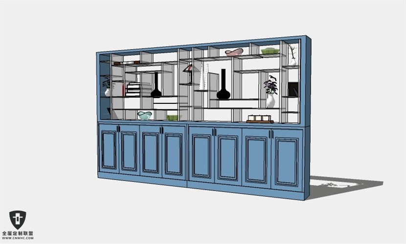 地中海风格家具柜子陈列柜SketchUp模型库草图大师模型024