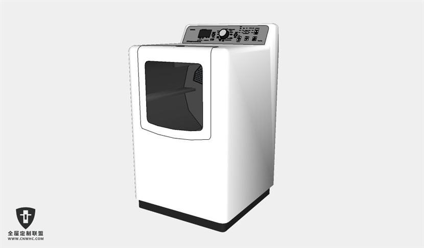 家用电器全自动滚筒洗衣机SketchUp模型库草图大师模型下载002