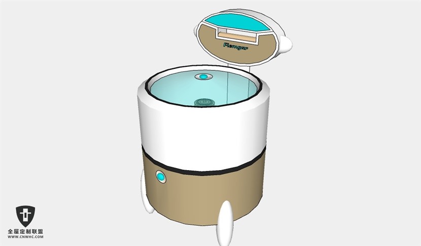 家用电器全自动滚筒洗衣机SketchUp模型库草图大师模型下载010