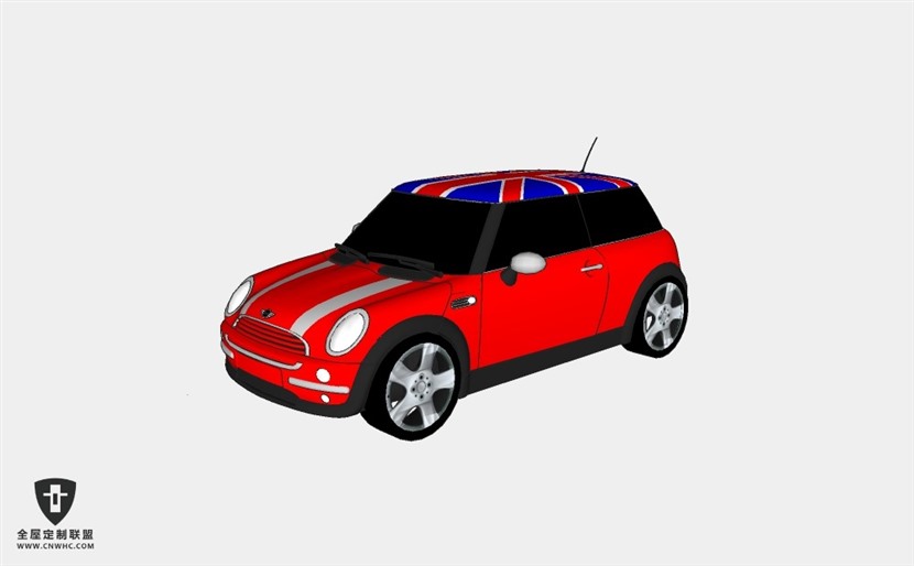 宝马迷你汽车mini cooper red轿车SketchUp模型库草图大师模型下载