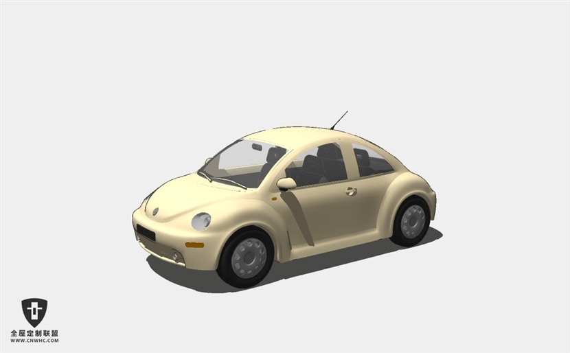 大众甲壳虫轿车newBeetle 跑车 SketchUp模型库草图大师模型下载