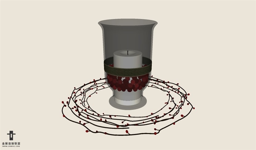 圣诞节用品熏香杯子SketchUp模型库草图大师模型下载055