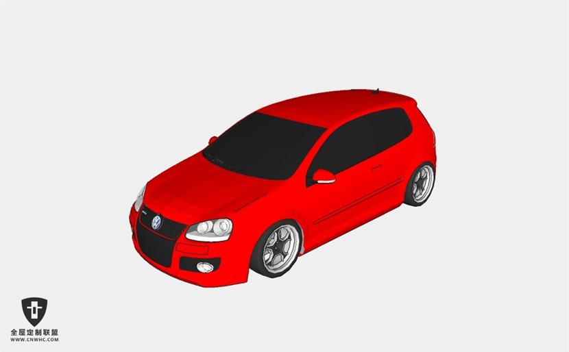 德国大众汽车小轿车Volkswagen Golf 2006 SketchUp模型库草图大师模型下载