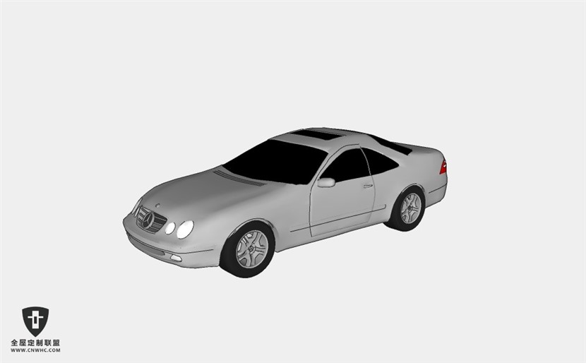 奔驰汽车Mercedes-Benz CL55 AMG轿车SketchUp模型库草图大师模型下载