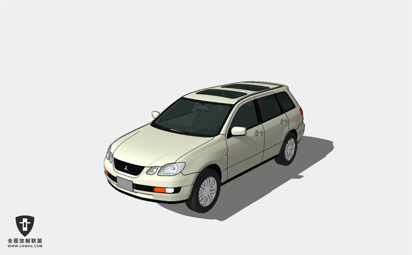 日本三菱汽车2004 MITSU SUV越野轿车SketchUp模型库草图大师模型下载