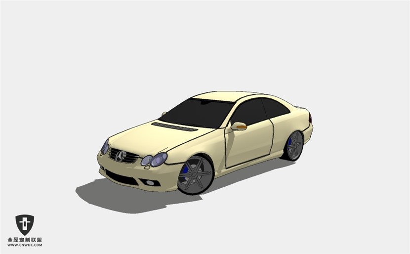 奔驰汽车Mercedes Benz CLK500 AMG轿车SketchUp模型库草图大师模型下载