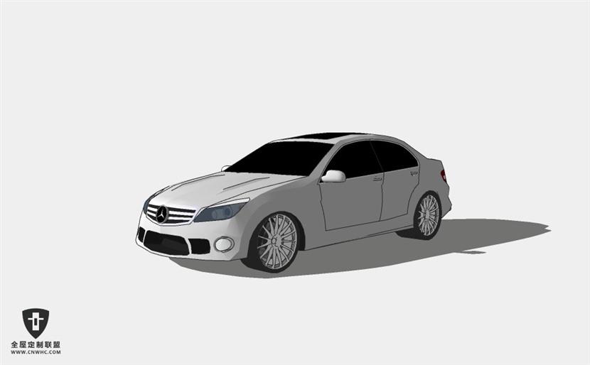 奔驰汽车Mercedes-Benz C63-AMG轿车SketchUp模型库草图大师模型下载