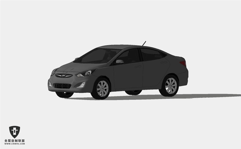 韩国现代汽车2012 Hyundai Accent _ Solaris轿车SketchUp模型库草图大师模型下载