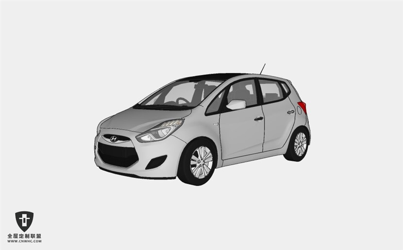 韩国现代汽车2012 Hyundai ix20两厢轿车SketchUp模型库草图大师模型下载