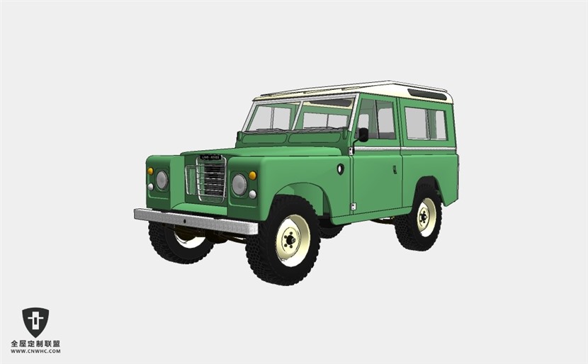 路虎汽车88 inch Land Rover series 3越野车轿车SketchUp模型库草图大师模型下载