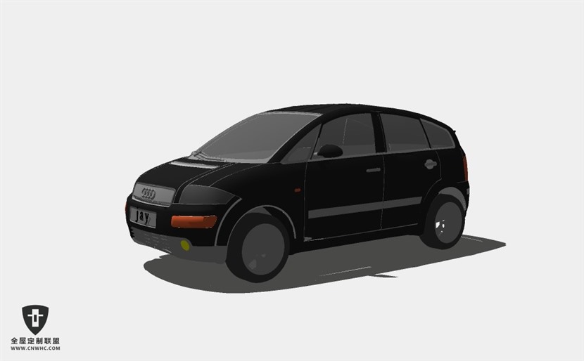 奥迪轿车汽车AUDI-A2-BLACK SketchUp模型库草图大师模型下载