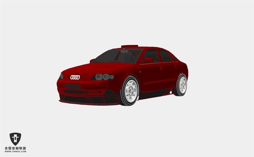 奥迪轿车汽车Audi-A4-Sport-Sedan SketchUp模型库草图大师模型下载