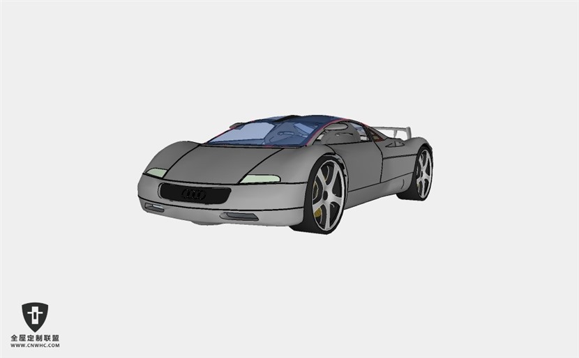 奥迪轿车汽车跑车赛车Audi-Avus-Concept-Modified SketchUp模型库草图大师模型下载