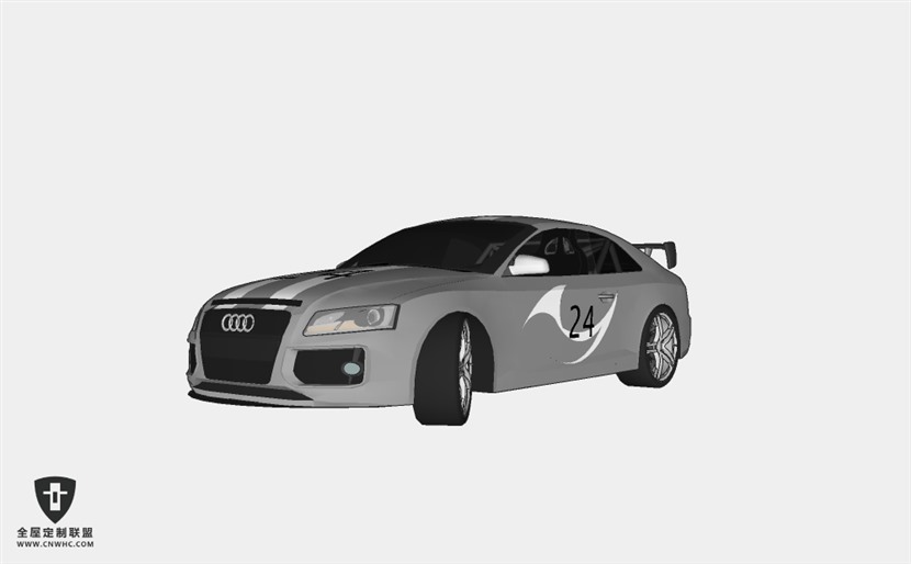 奥迪轿车汽车Audi S5 (Racing Modification)  SketchUp模型库草图大师模型下载